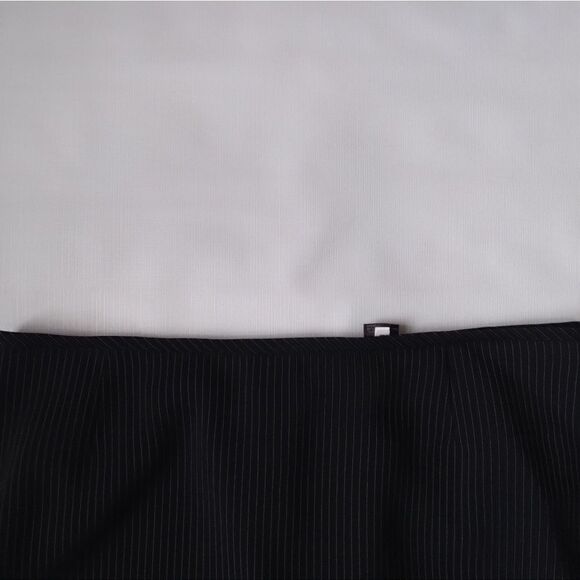 Tahari by ASL Black and White Pinstriped Print Timeless Office Above Knee Skirt - Picture 8 of 11